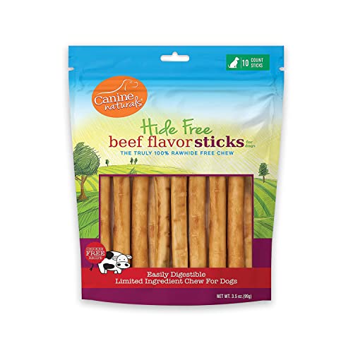 Canine Naturals Beef Chew - Rawhide Free Dog Treats - Made With Real Beef - Poultry Free Recipe -...