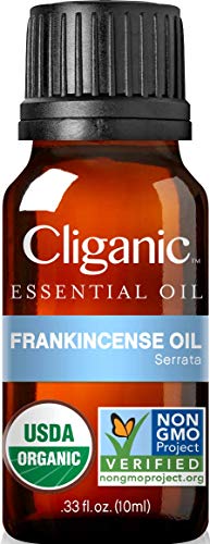 Cliganic USDA Organic Frankincense Essential Oil - Boswellia Serrata, 100% Pure Natural Undiluted,...
