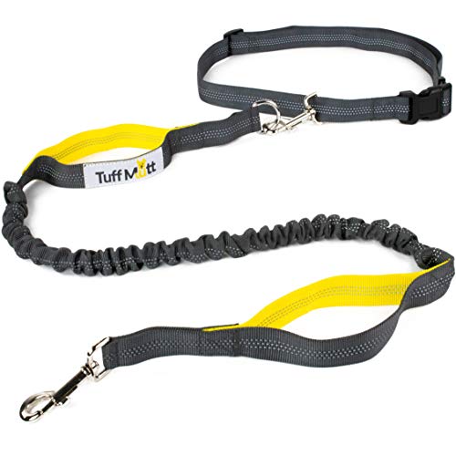 Tuff Mutt Hands Free Dog Leash for Running, Walking, Hiking, Durable Dual-Handle Bungee Leash is 4...