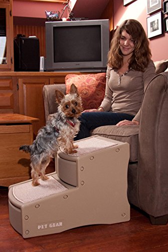 Pet Gear Easy Step II Pet Stairs, 2 Step for Cats/Dogs up to 150 Pounds, Portable, Removable...