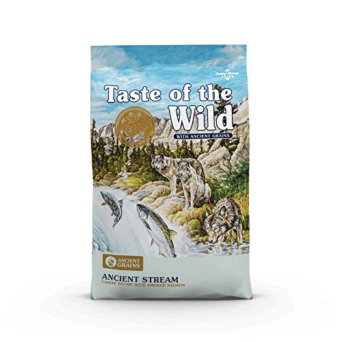 Taste of the Wild with Ancient Grains Ancient Stream Canine Recipe with Smoked Salmon Dog Food for...