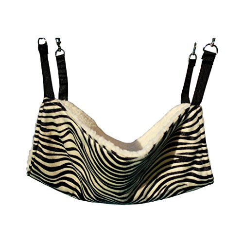 WZYuan Pet Cage Hammock, Polyester Zebra-Stripe Design Small Pet Animal Small Dog Puppy Cat Kitty...