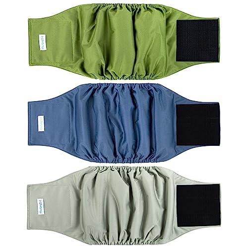 Paw Legend Washable Dog Belly Band Wrap Diapers for Male Dog | High Absorbing Puppy & Doggy Diapers...