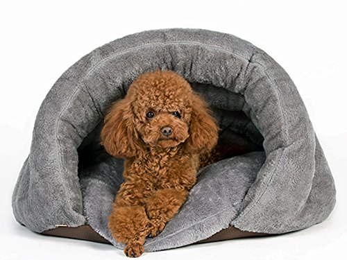 Birdsong The Original Cuddle Pouch Pet Bed, (Small), Dog Bed with Cover Cave, Dog Cave, Covered...