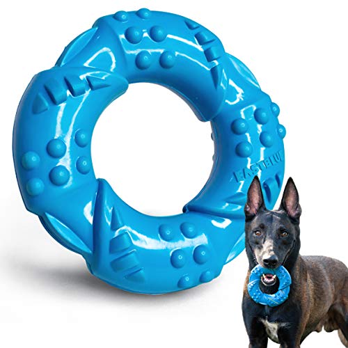 EASTBLUE Dog Chew Toys for Aggressive Chewers: Ultra-Tough Natural Rubber Puppy Chew Toy Nearly...