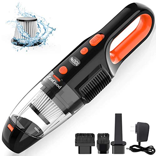ZesGood Handheld Vacuum Cordless, 7000PA Powerful Suction with Rechargeable Hand Held Vacuum Cleaner...