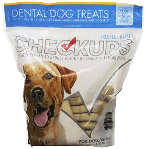 Checkups- Dental Dog Treats, 24ct 48 oz. for Dogs 20+ pounds