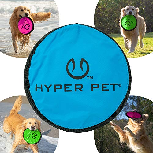 Hyper Pet Flippy Flopper Dog Frisbee Interactive Dog Toys [Flying Disc Dog Fetch Toy – Floats in...