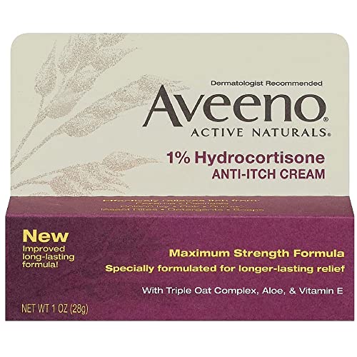 Aveeno 1% Hydrocortisone Anti-Itch Cream, 1 Oz ( Pack of 3 )