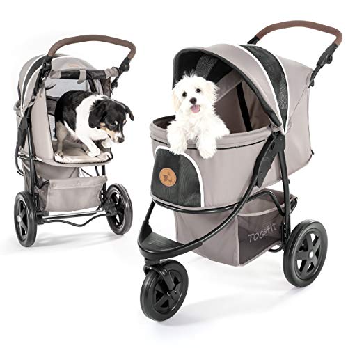 Hauck TOGfit Pet Roadster - Luxury Pet Stroller for Puppy, Senior Dog or Cat | Easy Foldable Three...