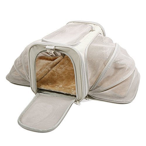 Jet Sitter Airline Approved Expandable Pet Dog Cat Carrier - Soft Sided Carriers Cats Dogs Travel...