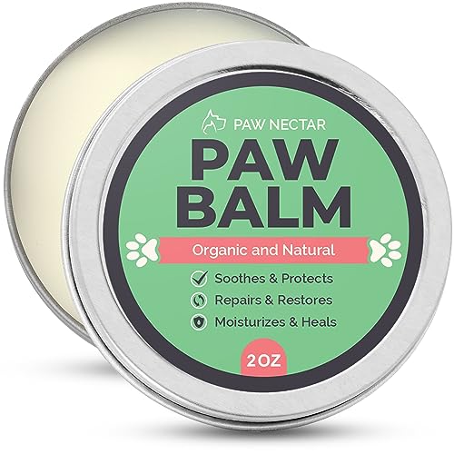Paw Nectar Dog Paw Balm - Heals, Repairs & Restores Dry, Cracked & Damaged Paws - 100% Organic &...