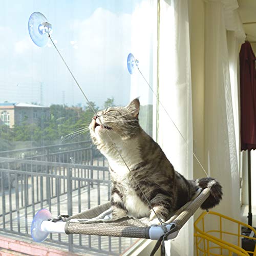 Cat Bed Window, Cat Window Hammock Window Perch , Safety Cat Shelves Space Saving Window Mounted Cat...