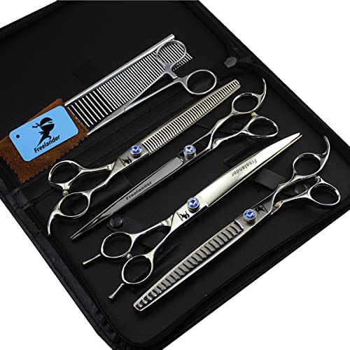 8 inch Professional Pet Hair Grooming Scissors Thinning Shear & Straight Edge Shear & Curved...