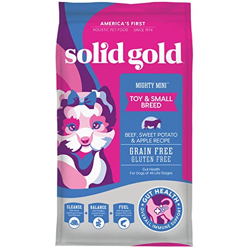 Solid Gold Mighty Mini Small Breed Dog Food - Dry Dog Food for Any Toy Breed - for Gut Health &...