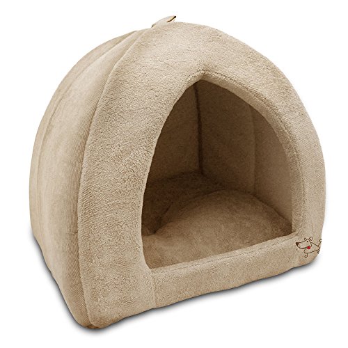 Pet Tent-Soft Bed for Dog and Cat by Best Pet Supplies - Tan, 19' x 19' x H:19'
