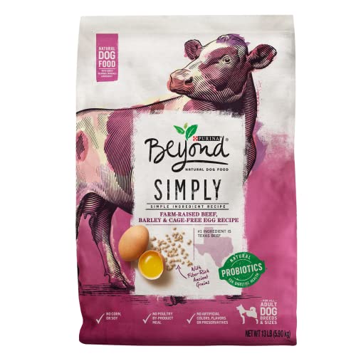 Purina Beyond Natural Dry Dog Food, Simply Farm Raised Beef, Barley & Cage Free Egg Recipe - 13 lb....