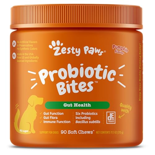 Zesty Paws Probiotics for Dogs - Digestive Enzymes for Gut Flora, Digestive Health, Diarrhea & Bowel...