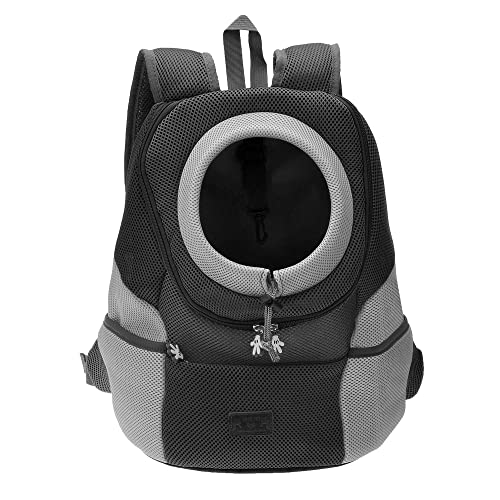 CozyCabin Comfortable Dog Backpack, Black Dog Carrier for Small and Medium Dogs, Breathable Head-Out...
