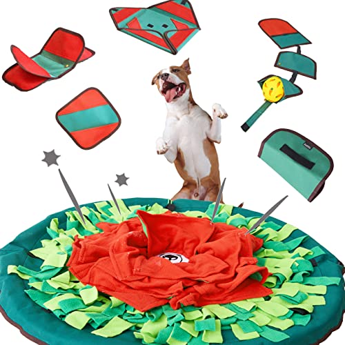 Sniffiz SmellyMatty Snuffle Mat for Dogs - Enrichment Hide & Seek Treat Toys (Large Nosework Sniff...