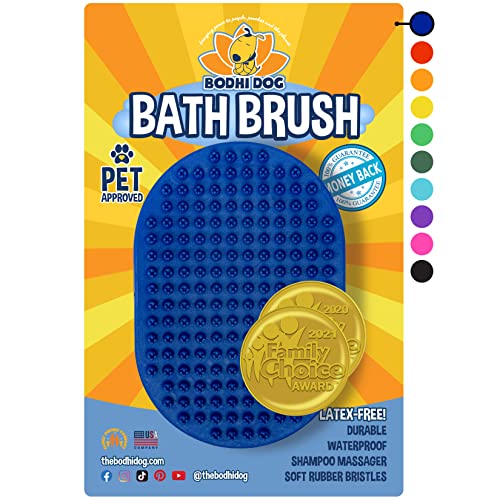 Bodhi Dog New Grooming Pet Shampoo Brush | Soothing Massage Rubber Bristles Curry Comb for Dogs &...