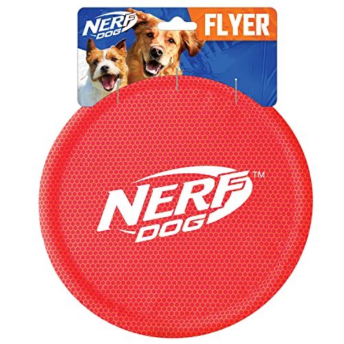 Nerf Dog Nylon Flyer Dog Toy, Flying Disc, Lightweight, Durable and Water Resistant, Great for Beach...