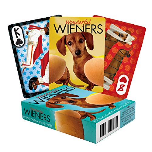 AQUARIUS Wonderful Wieners Playing Cards - Cute Weiner Dog Themed Deck of Cards for Your Favorite...
