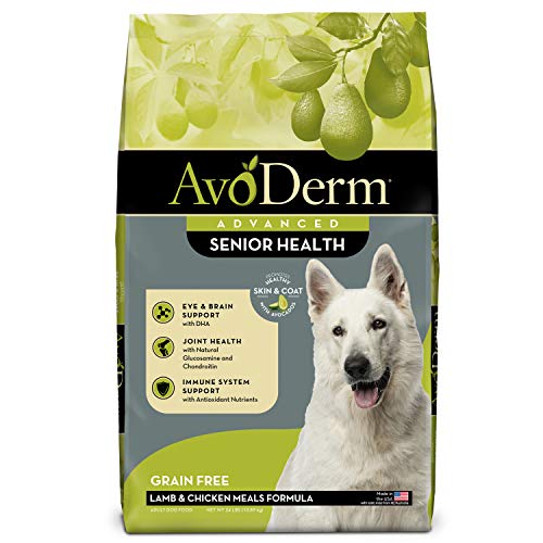 AvoDerm Natural Advanced Senior Health Dry Dog Food, Grain Free, Lamb Recipe, Grain Free Senior, 24...