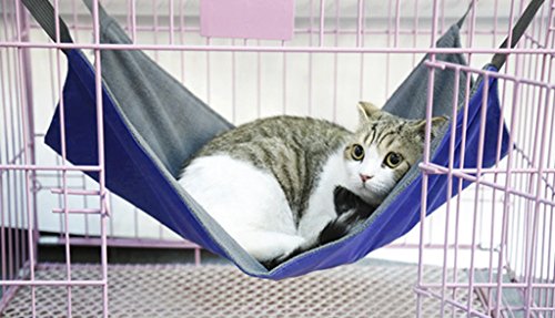 Heavy-Duty Reversible Pet Cat Travel Hammock 2in1 Summer Waterproof Oxford & Winter Warm Fleece...
