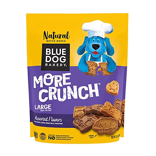 Blue Dog Bakery Natural Dog Treats, More Crunch Large, Assorted Flavors, 3lb. (1 Count)