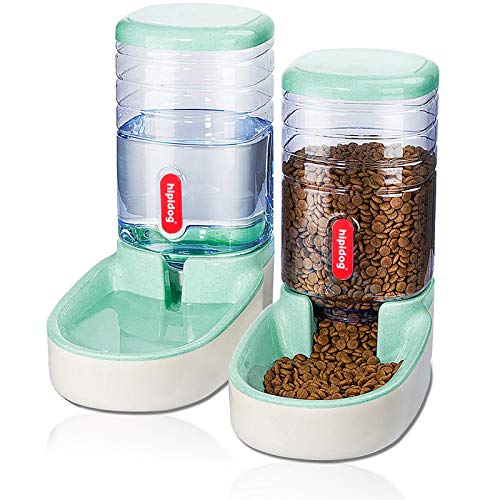 Automatic Pet Feeder Small&Medium Pets Automatic Food Feeder and Waterer Set 3.8L, Travel Supply...