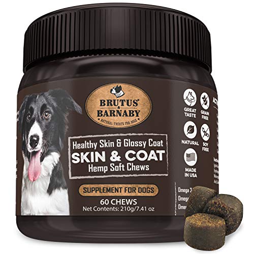 Omega 3 Fish Oil for Dogs - Easy to Deliver Skin and Coat Soft Chew, Coconut Oil, EPA,DHA ; Dog Skin...