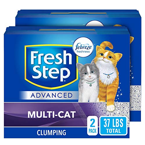Fresh Step Clumping Cat Litter, Advanced, Multi-Cat Odor Control, Extra Large, 37 Pounds total (2...