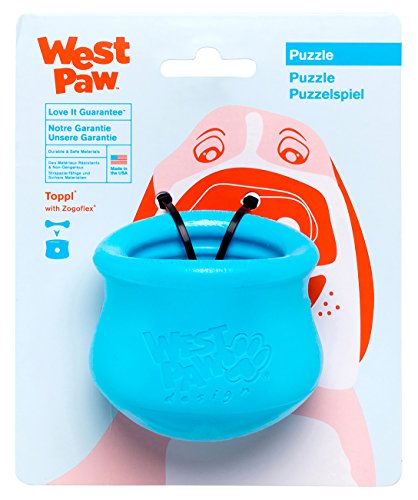 West Paw Zogoflex Toppl Treat Dispensing Dog Toy Puzzle – Interactive Chew Toys for Dogs – Dog...