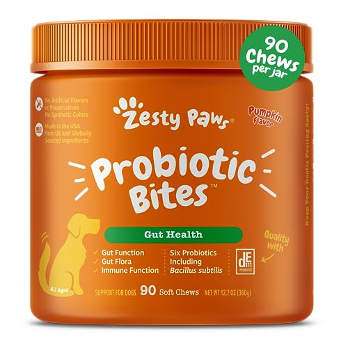 Zesty Paws Probiotics for Dogs - Digestive Enzymes for Gut Flora, Digestive Health, Diarrhea & Bowel...