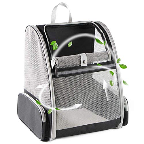Texsens Innovative Traveler Bubble Backpack Pet Carriers for Cats and Dogs (Grey)