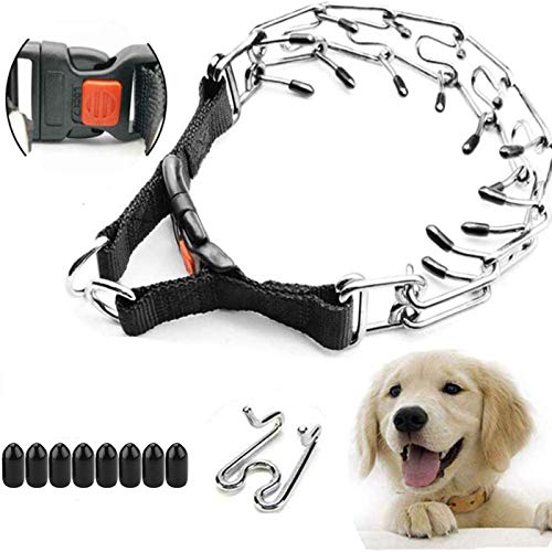Supet Prong Collar for Dogs Training Collar, Adjustable Pinch Collar with Quick Release Buckle for...