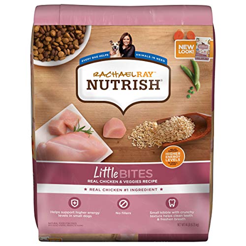 Rachael Ray Nutrish Little Bites Dry Dog Food, Chicken & Veggies Recipe for Small Breeds, 14 Pound...