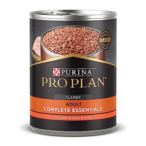 Purina Pro Plan High Protein Dog Food Wet Pate, Chicken and Rice Entree - (12) 13 oz. Cans