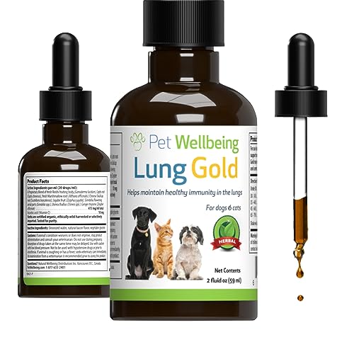 Pet Wellbeing Lung Gold for Dogs - Vet-Formulated - Lung & Respiratory Immune Support, Open Airways,...