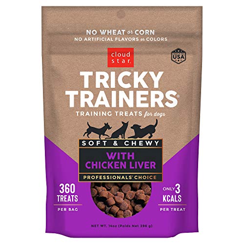 Cloud Star Tricky Trainers Soft & Chewy Dog Training Treats 14 oz Pouch, Liver Flavor, Low Calorie...