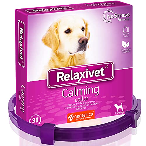 Relaxivet Calming Collar for Dogs | Improved DE-Stress Formula | Reduces Anxiety During Travel,...