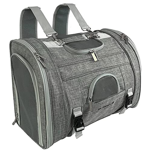 Mr. Peanut's Monterey Series Convertible Backpack Airline Approved Pet Carrier for Small Pets,...