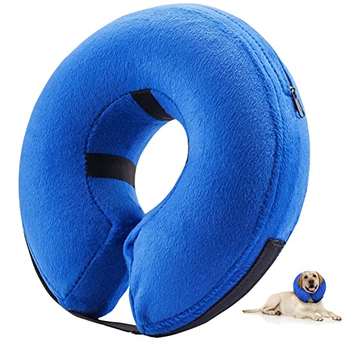 E-KOMG Dog Cone After Surgery, Protective Inflatable Collar, Blow Up Dog Collar, Pet Recovery Collar...
