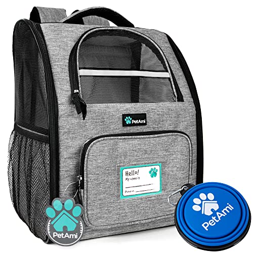 PetAmi Dog Backpack Carrier for Small Large Cat, Pet, Puppies, Ventilated Pet Hiking Backpack Travel...