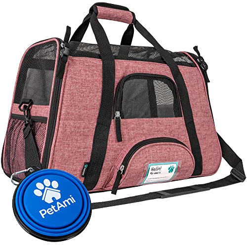 PetAmi Premium Airline Approved Soft-Sided Pet Travel Carrier | Ventilated, Comfortable Design with...