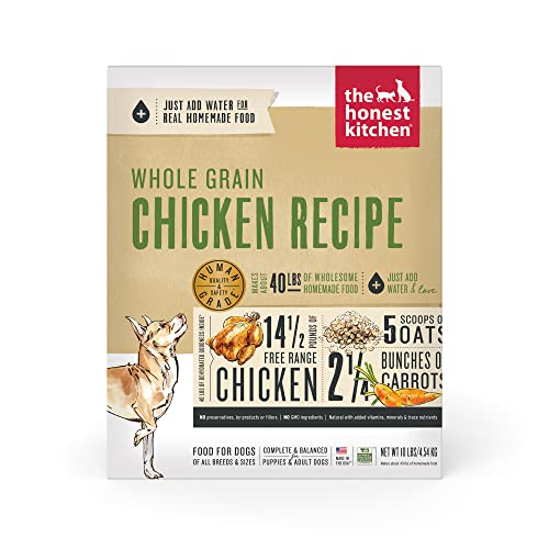 The Honest Kitchen Human Grade Dehydrated Whole Grain Dog Food – Complete Meal or Dog Food Topper...