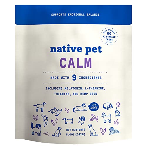 Native Pet Calming Chews for Dogs | All-Natural Dog Calming Chews - Anxiety Relief Treats & Dog...