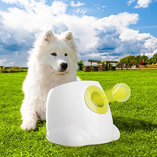 PetPrime Dog Automatic Ball Launcher Dog Interactive Toy Dog Fetch Toy Pet Ball Thrower Throwing...