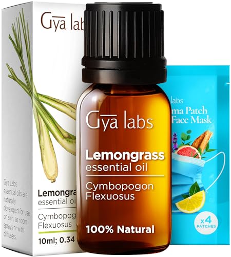 Gya Labs Lemongrass Essential Oil for Diffuser - Lemongrass Oil for Hair - Lemon Grass Essentials...